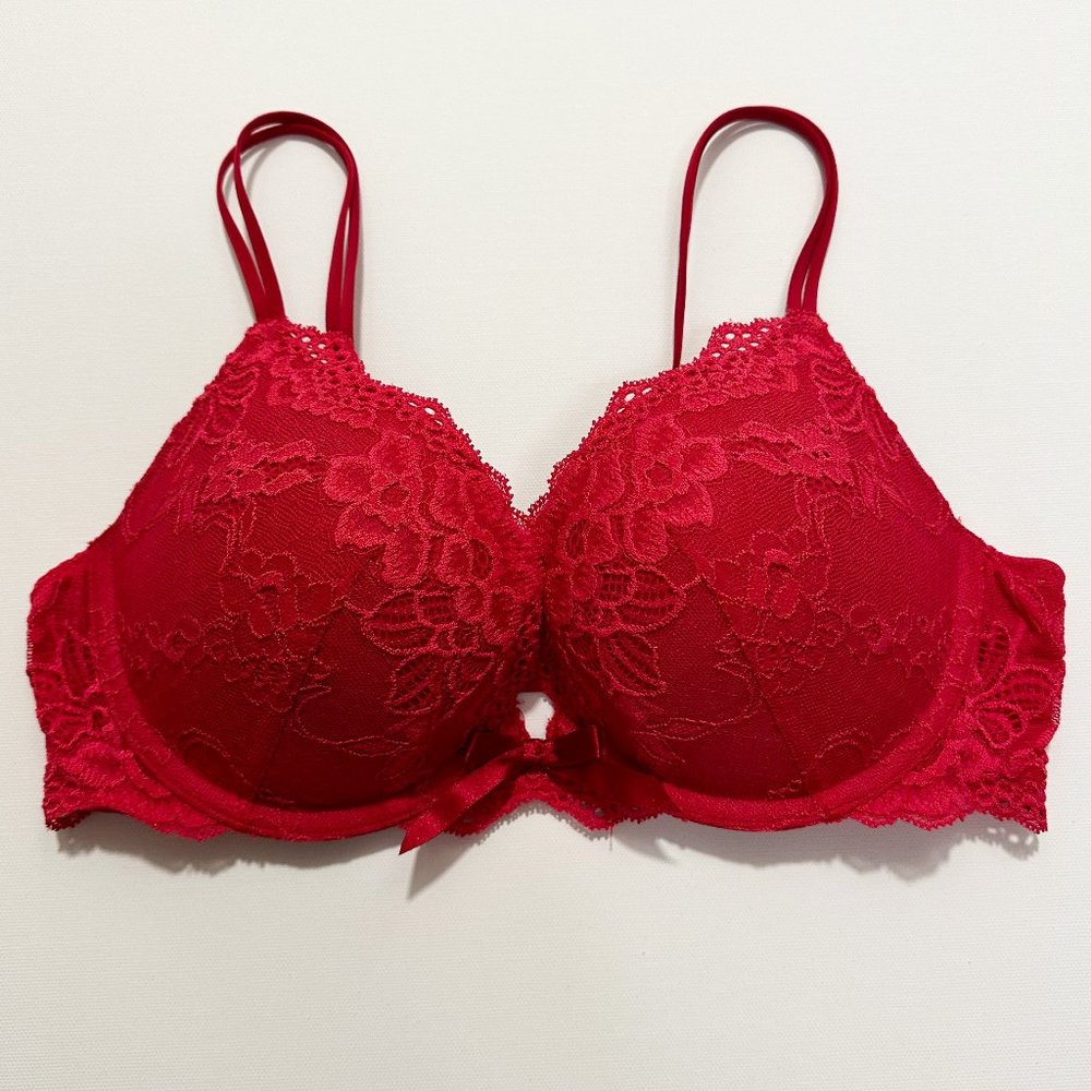 Victoria's Secret Very Sexy Push-Up Red Lace Bra 34C